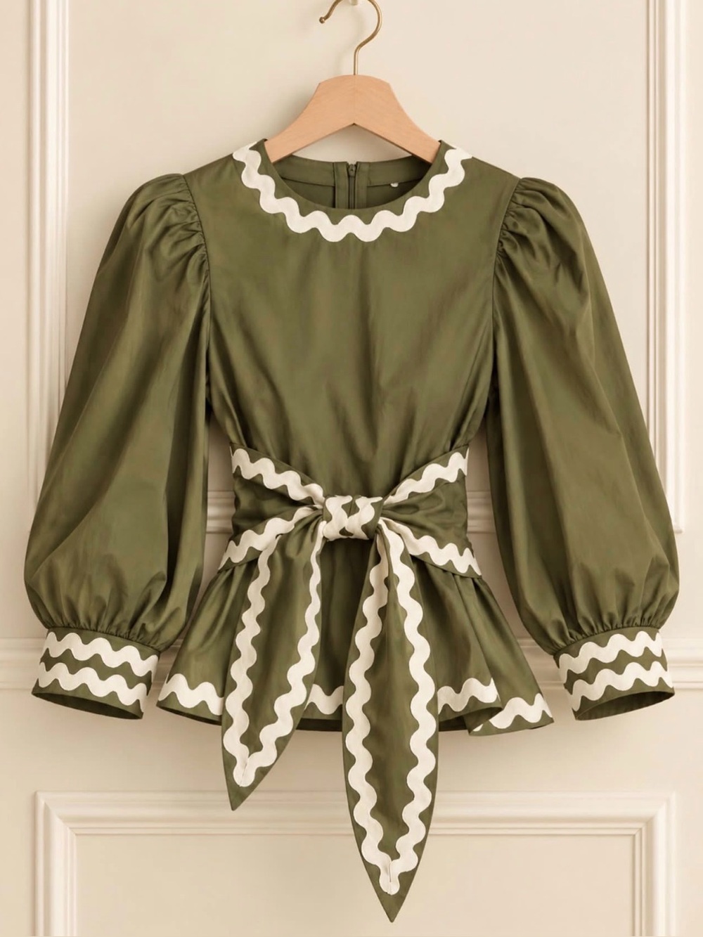 LOVE! NWT Fall Autumn Ric Rac Cotton Blouse Sz S Tuckernuck